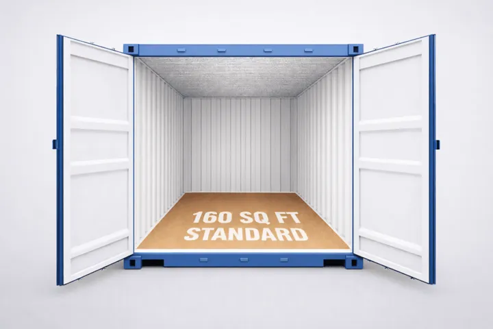 160 sq ft storage unit at Rhino Storage Salisbury