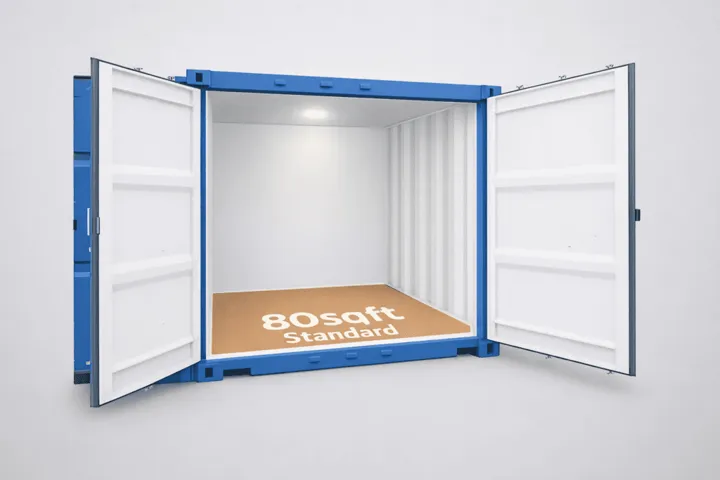 80 sq ft storage unit at Rhino Storage Salisbury
