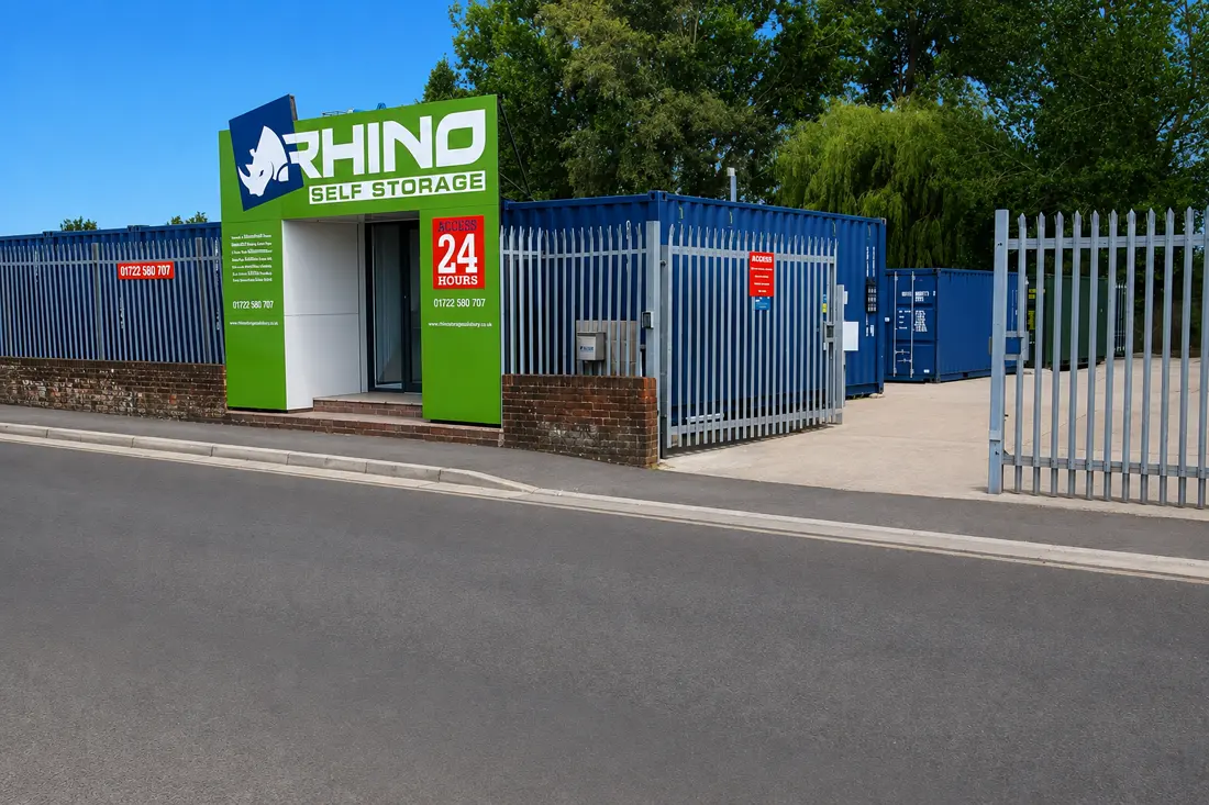 Rhino Storage Salisbury gated entrance